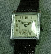 Antique hinged case Bulova wristwatch circa 1930 